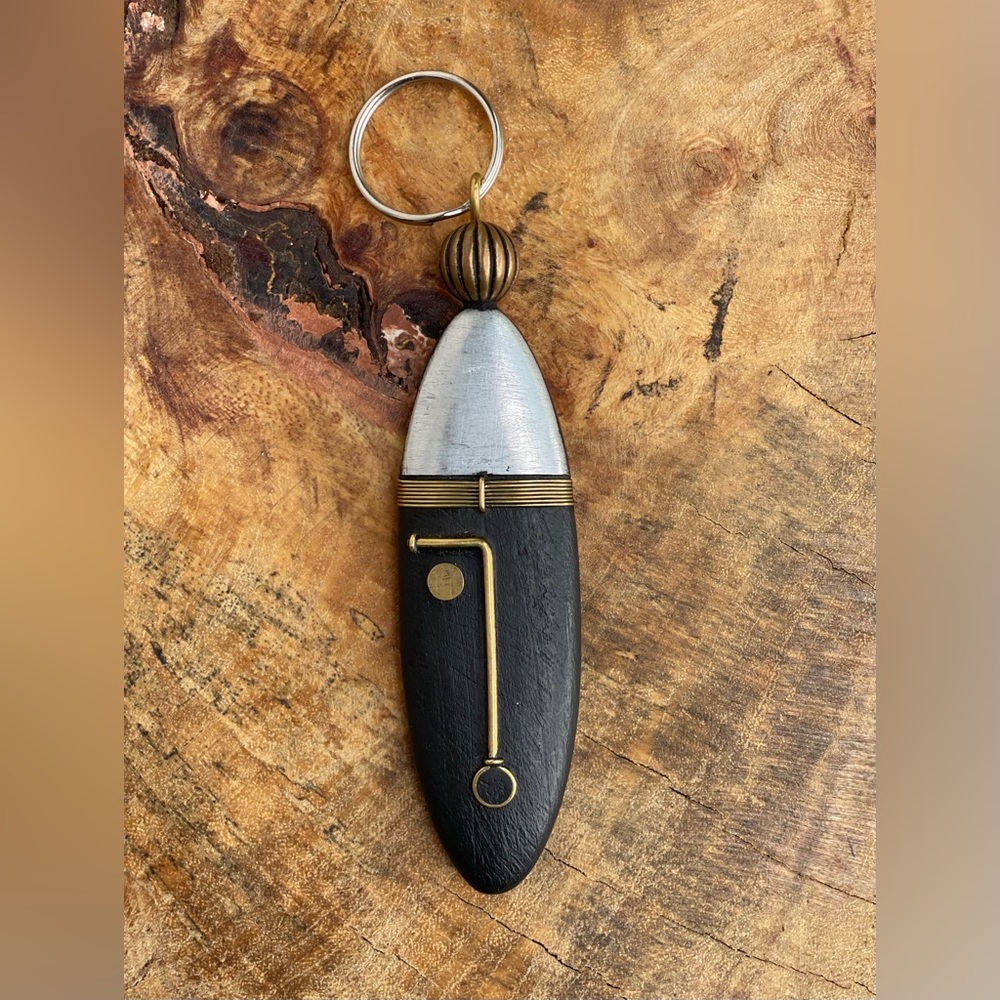 Mahogany & Brass Ancestral Talisman – Handcrafted in Kenya, East Africa